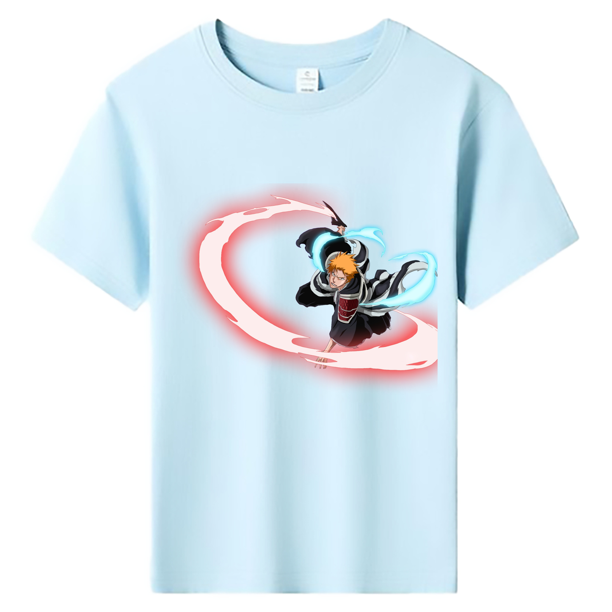 （画像用） ブリーチ 黒崎一護（くろさき いちご）BLEACH Kurosaki Ichigo 綿100％キッズTシャツ（フロントプリント）